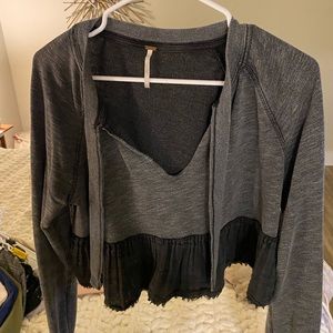 Free people crop sweatshirt